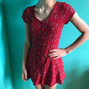Red flower dress!